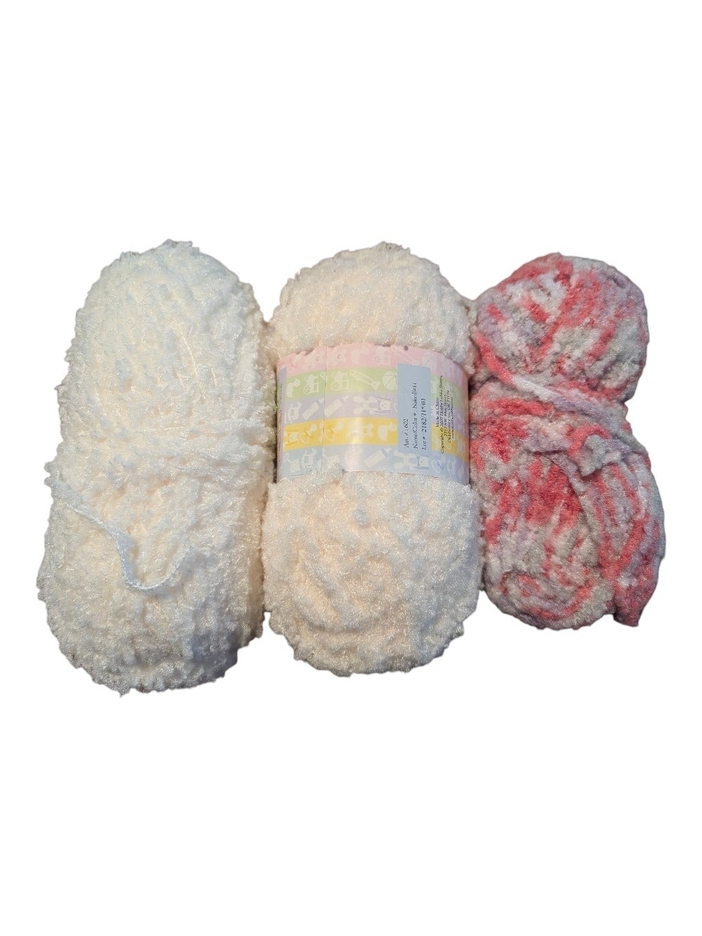 Plush Yarn Bundle - Cream & Blush Pink
